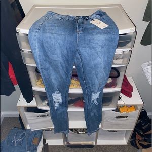 high rise skinny jeans